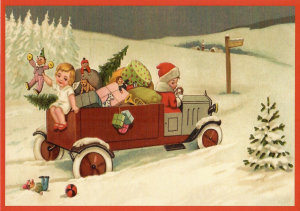 Postkarte Weihnachten geprägt 6Wp044
