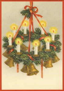 Postkarte Weihnachten geprägt 6Wp045