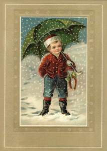 Postkarte Weihnachten geprägt 6Wp046