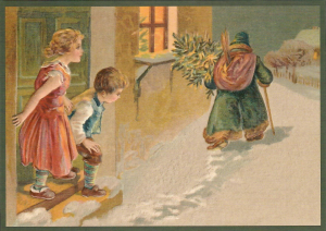 Postkarte Weihnachten geprägt 6Wp129