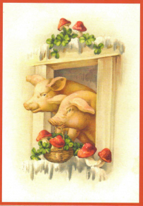 Postkarte Sortiment Weihnachten beglittert 6Wg156