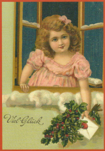 Postkarte Sortiment Weihnachten beglittert 6Wg151
