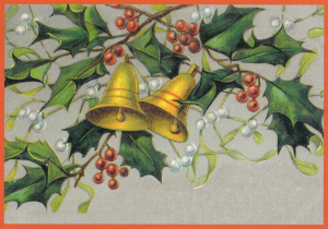 Postkarte Sortiment Weihnachten beglittert 6Wg160
