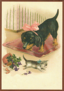 Glückwunschpostkarte beglittert 6Gg173