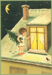 Postkarte Sortiment Weihnachten beglittert 6Wg153